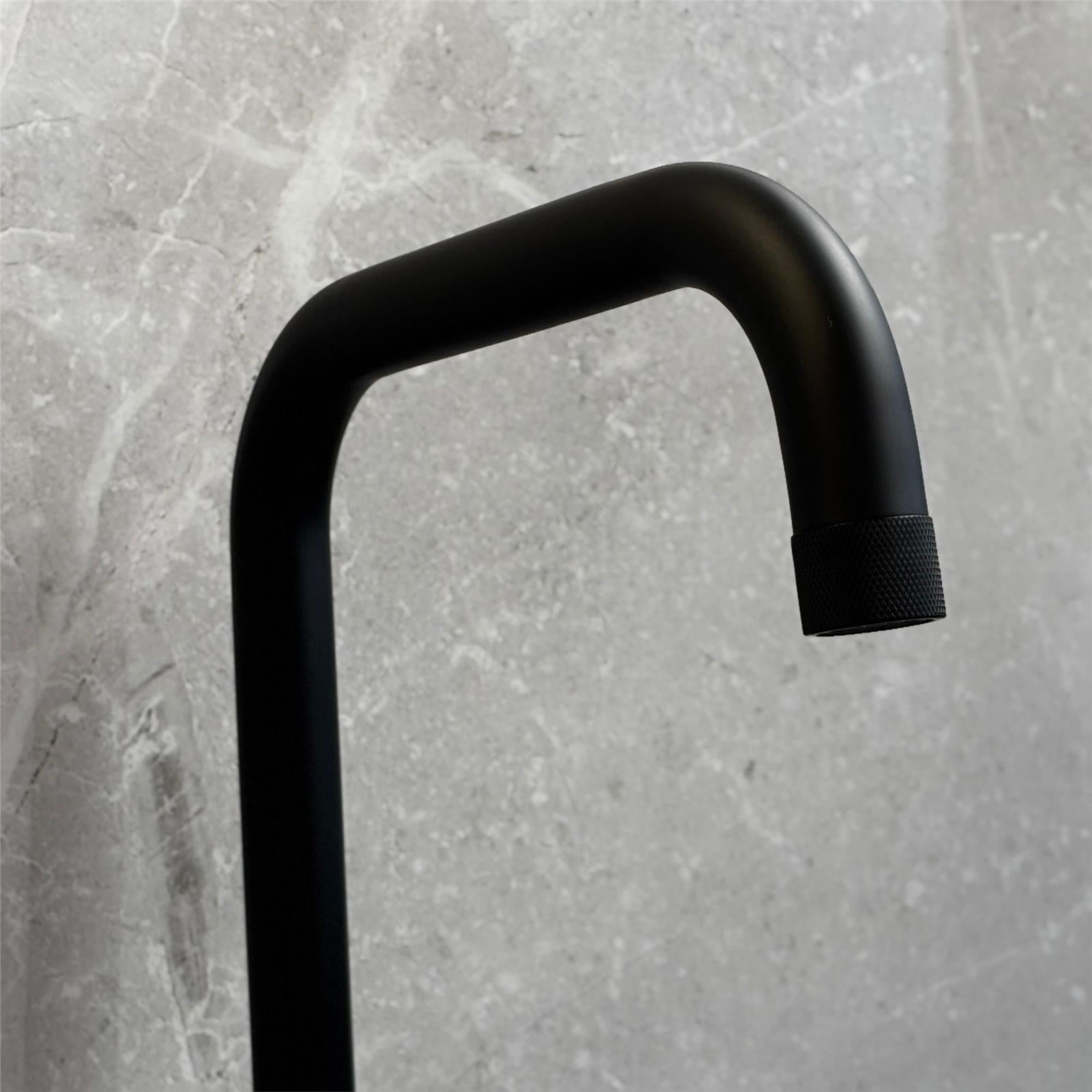 Liquida LB418MB Industrial Style Single Lever Matt Black Kitchen Mixer Tap